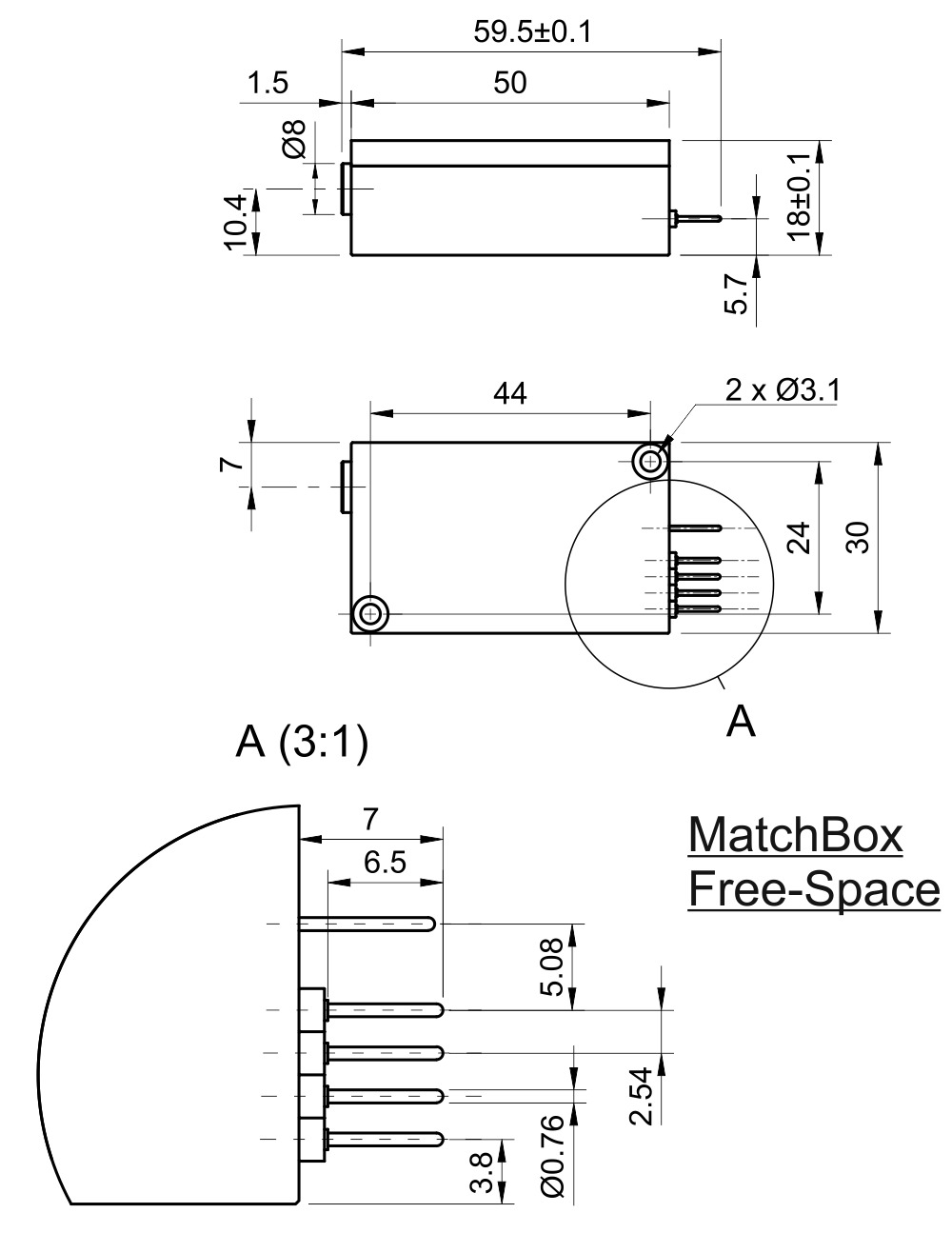 0405L-11A-NI-NT-NF 405nm Free-Space Diode Laser